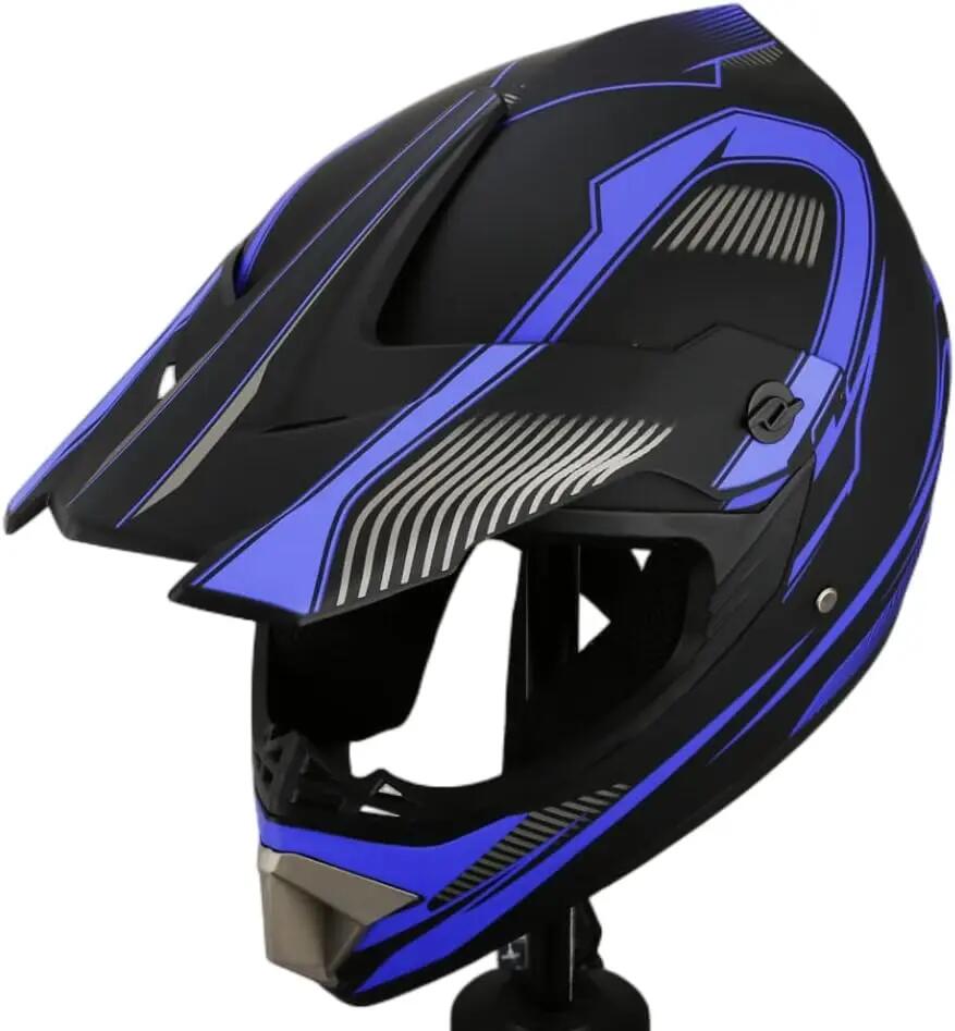 Casque de motocross / Casque de moto avec lunettes, gants et masque(L) 4/7