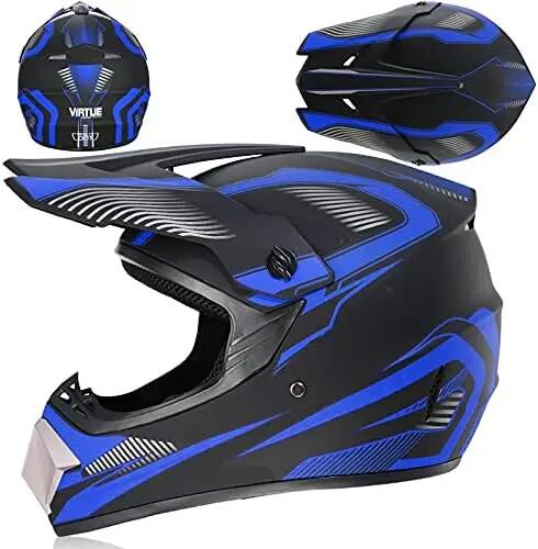 Casque de motocross / Casque de moto avec lunettes, gants et masque(L) 3/7