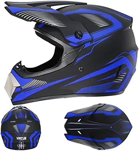 Casque de motocross / Casque de moto avec lunettes, gants et masque(L) 2/7