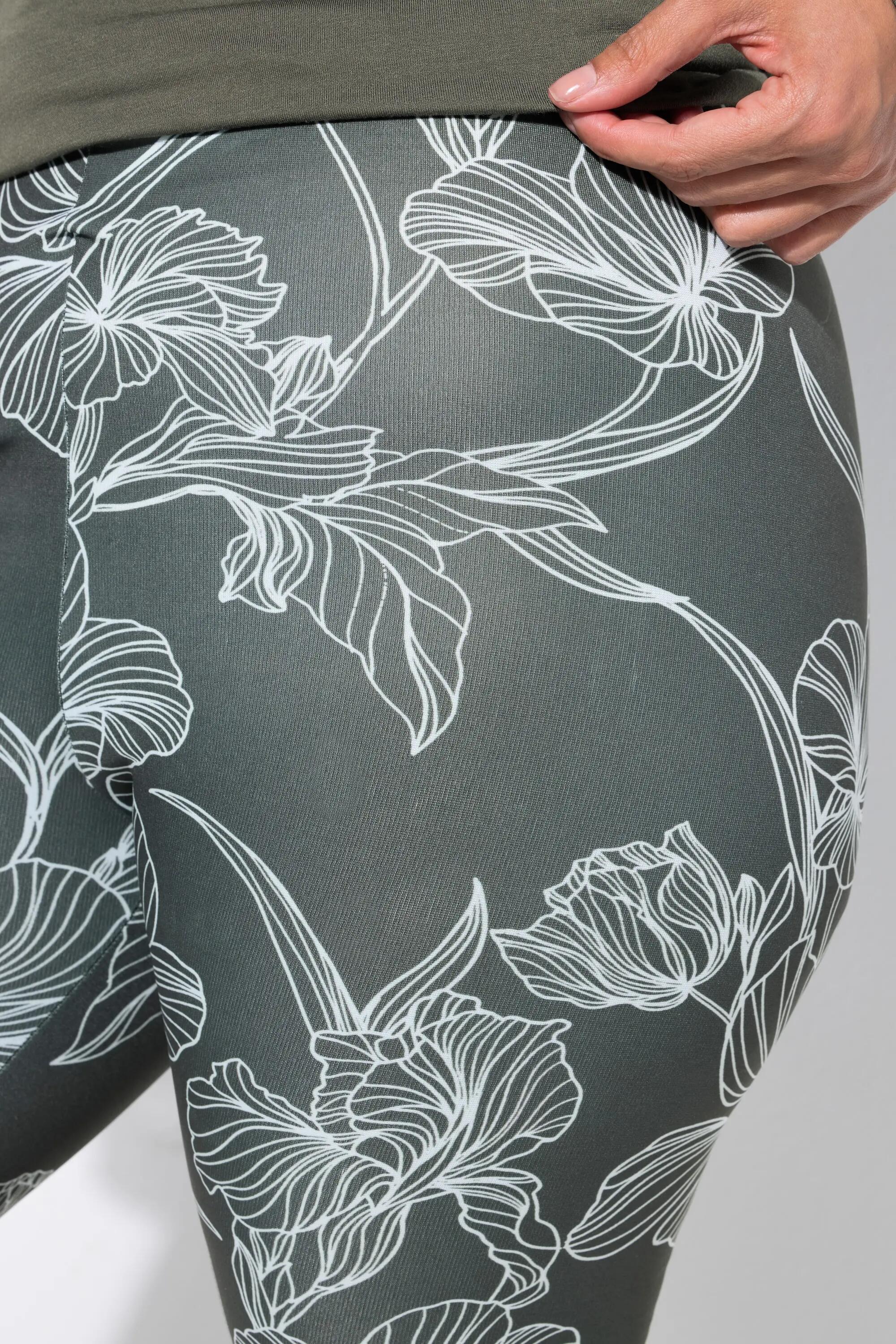 Damen Leggings Blüten Slim Elastikbund 9/13