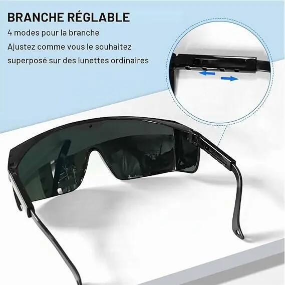 Lunettes de sécurité pour laser et lumière pulsée, 190-2000 nm, à monter 3/7