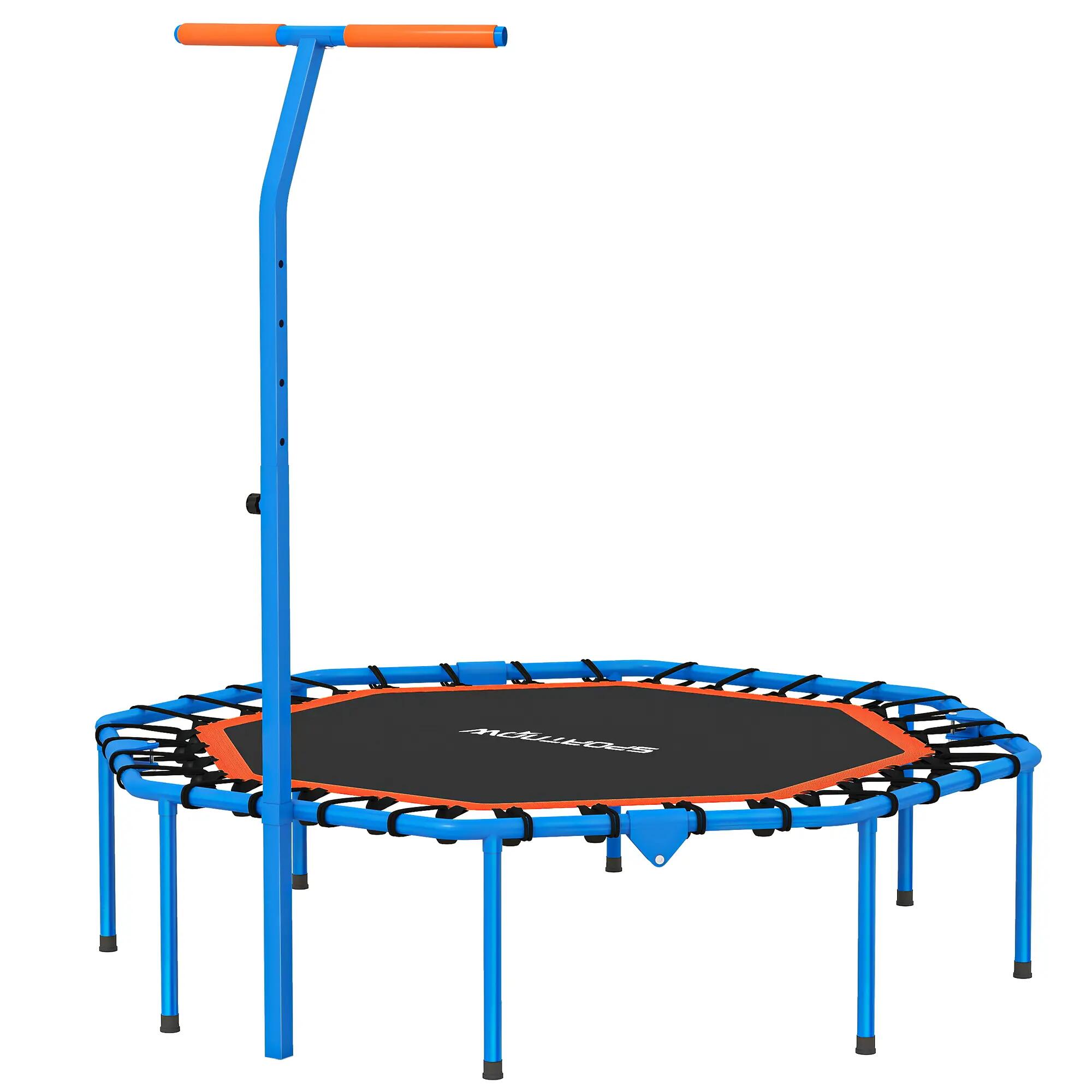 Trampoline de fitness, trampoline d'entraînement avec barre de maintien réglable 2/9