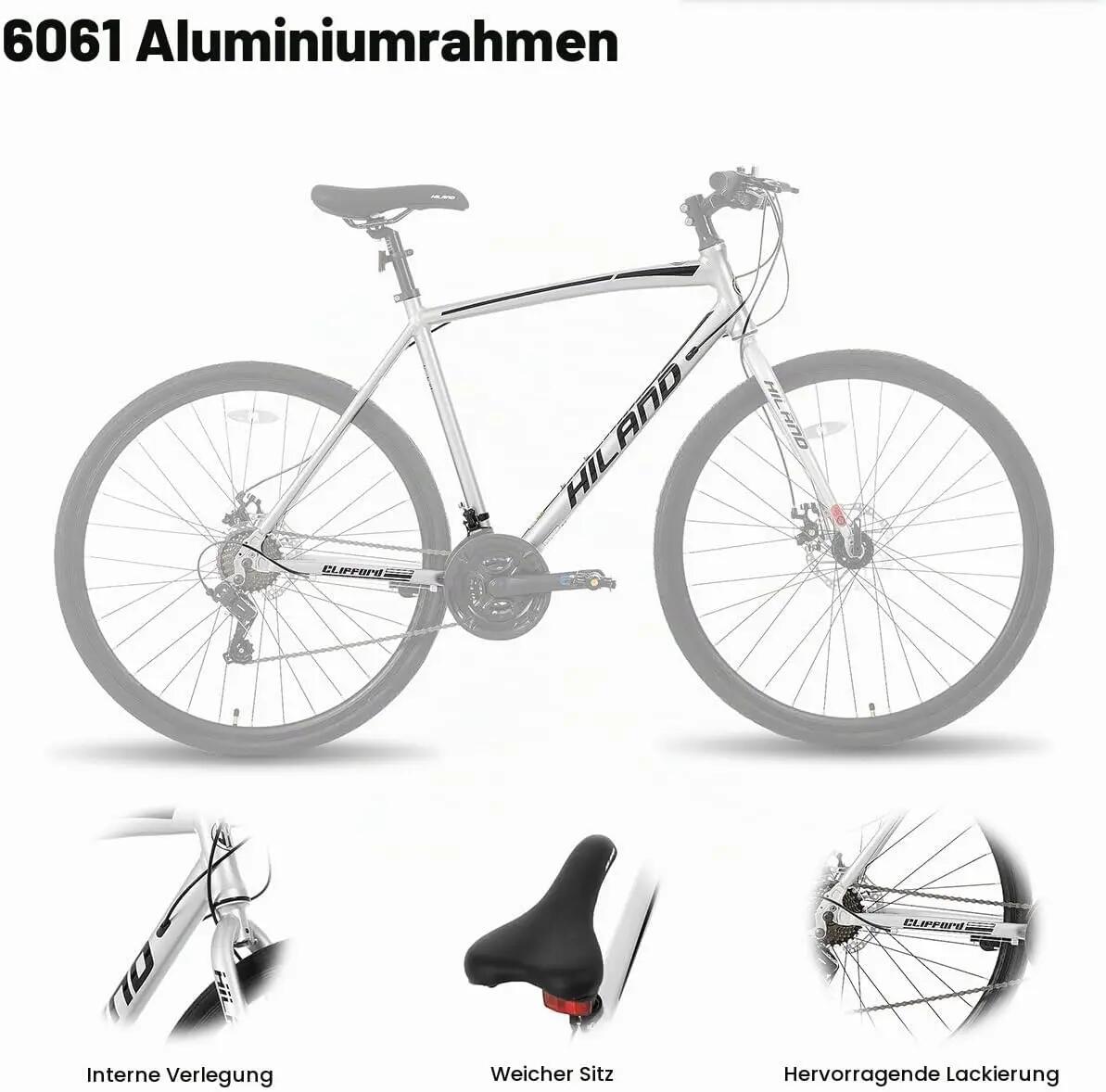 Herren Rennrad 28 Zoll 21-Gang Scheibenbremse 700C 4/7