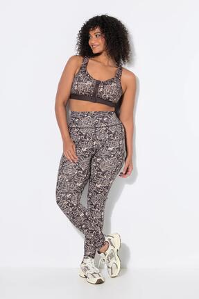 Femme Legging de sport motif floral coupe Slim Fit et taille élastique