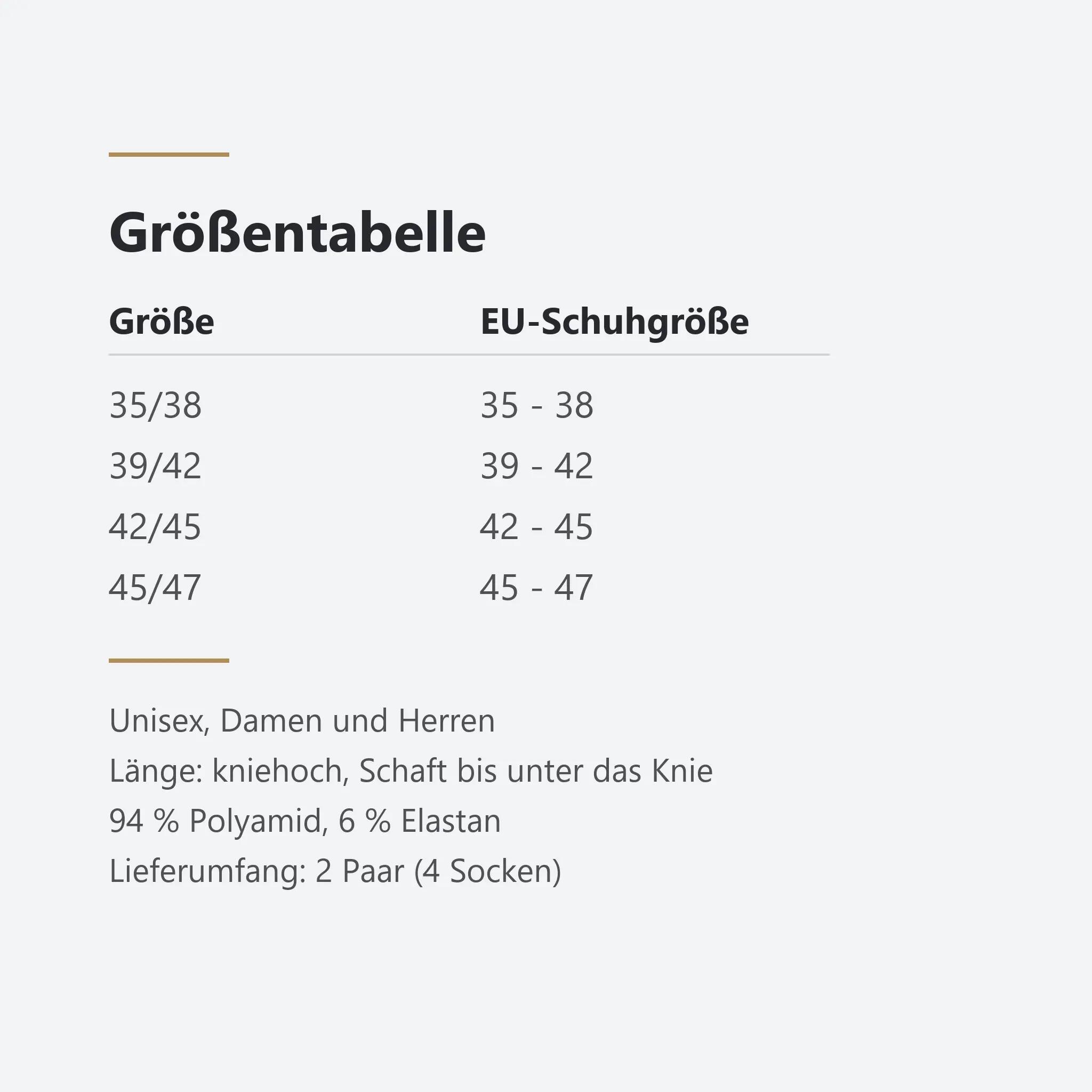 Damen und Herren Kompressionsstrümpfe Laufen 2er Pack, Kniestrümpfe Sport 9/10