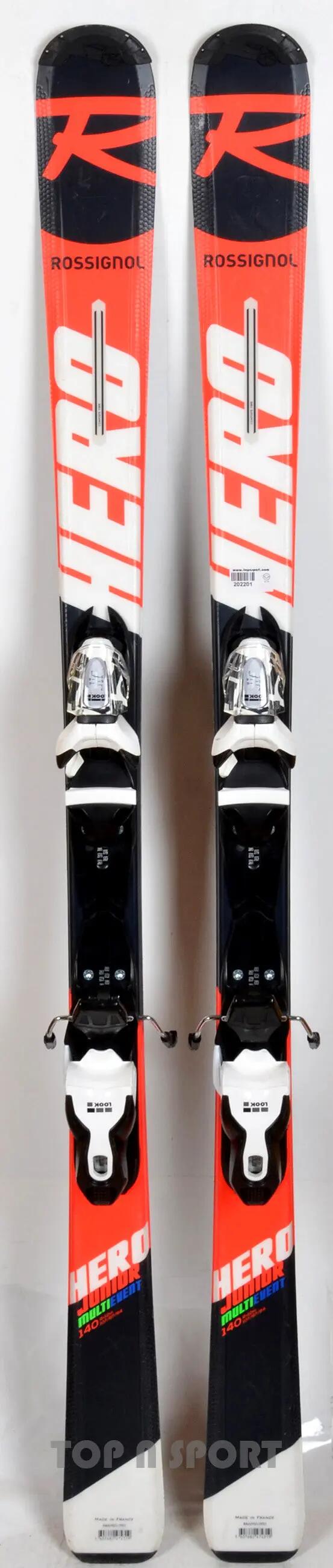 REONDITIONNE - Skis junior Rossignol HERO JR black/red - CORRECT 2/2