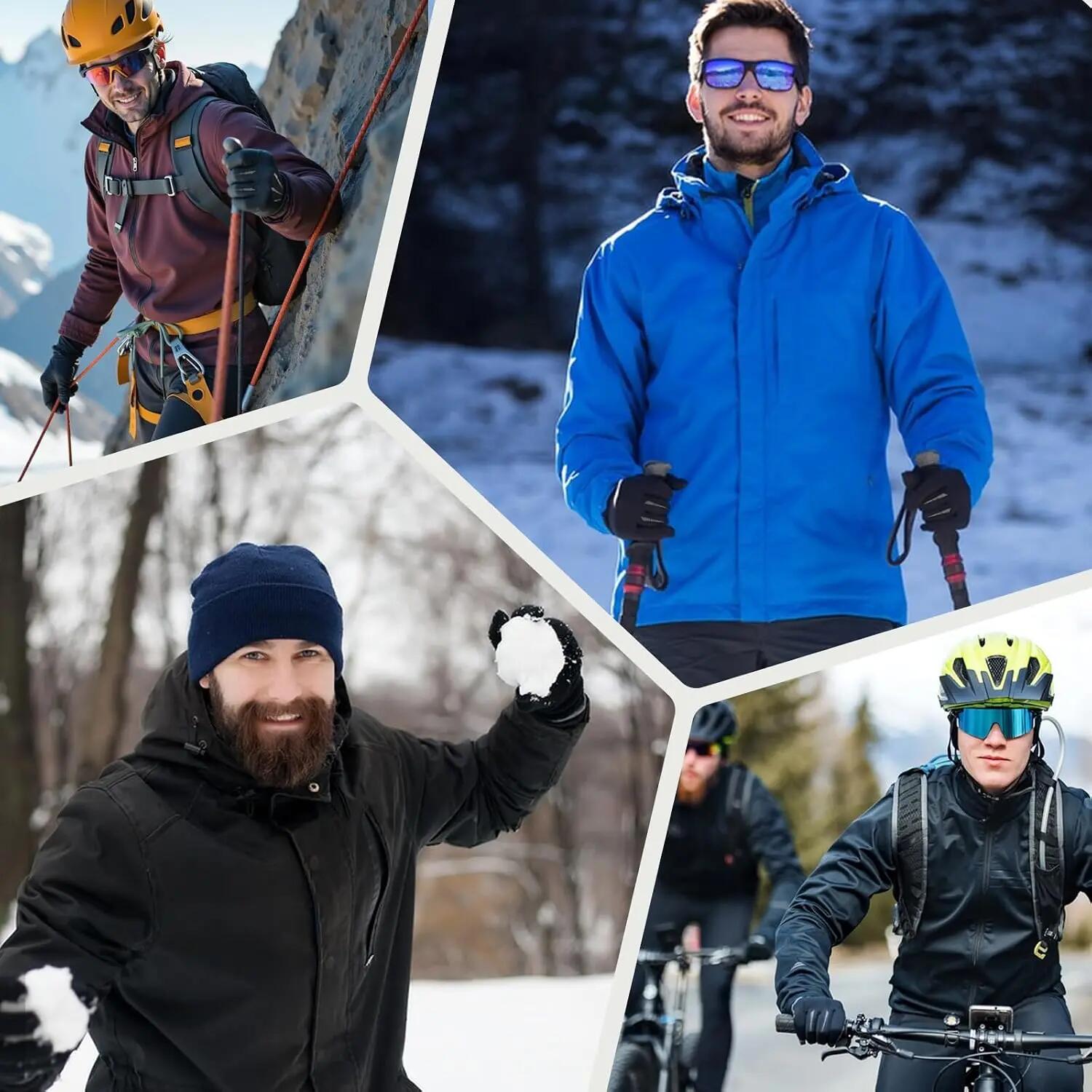 Gants d'hiver pour hommes et femmes – Gants thermiques, antidérapants, imperméab 7/7
