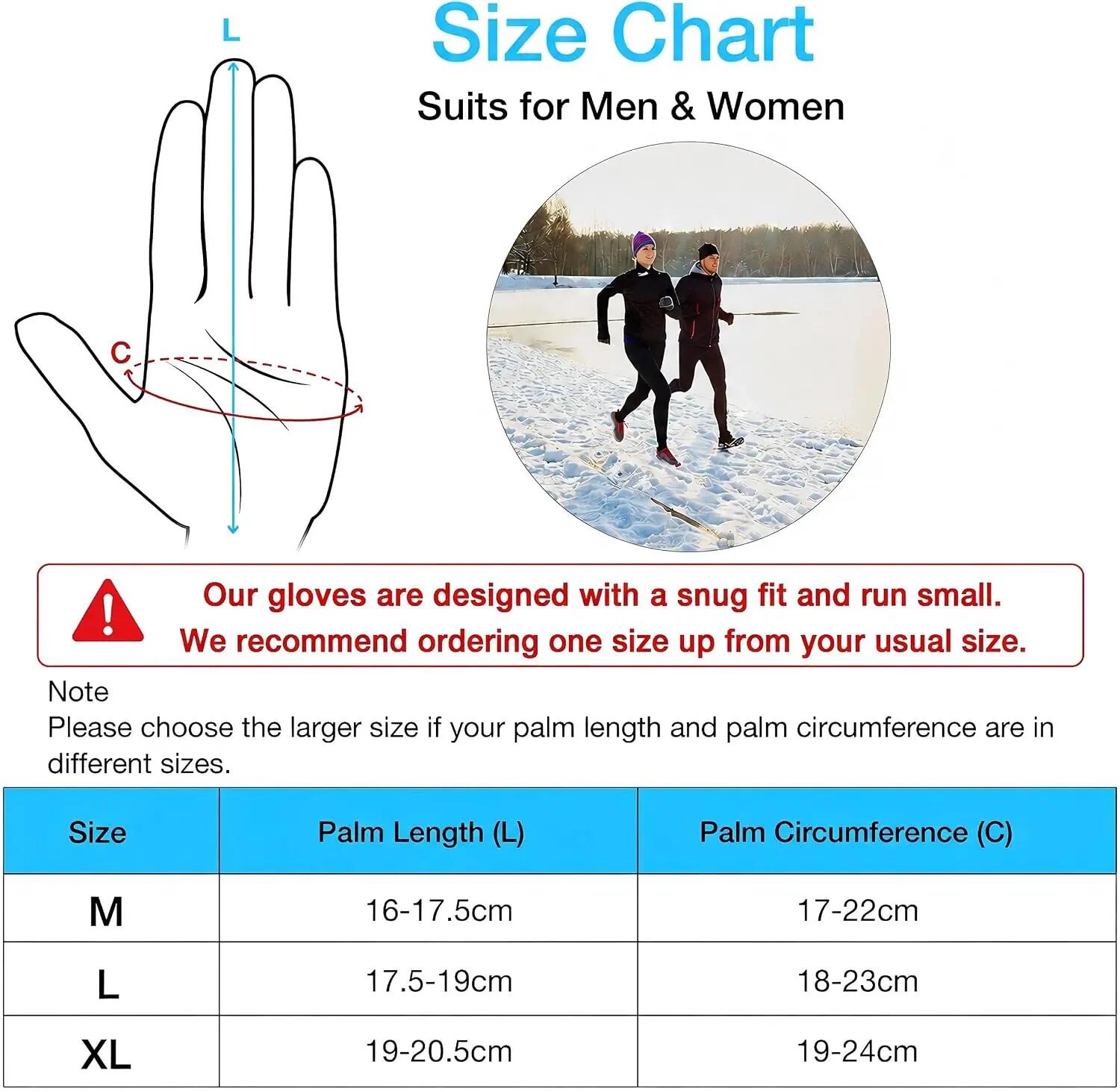 Gants d'hiver chauds et tactiles pour hommes et femmes (vélo, ski) 6/6