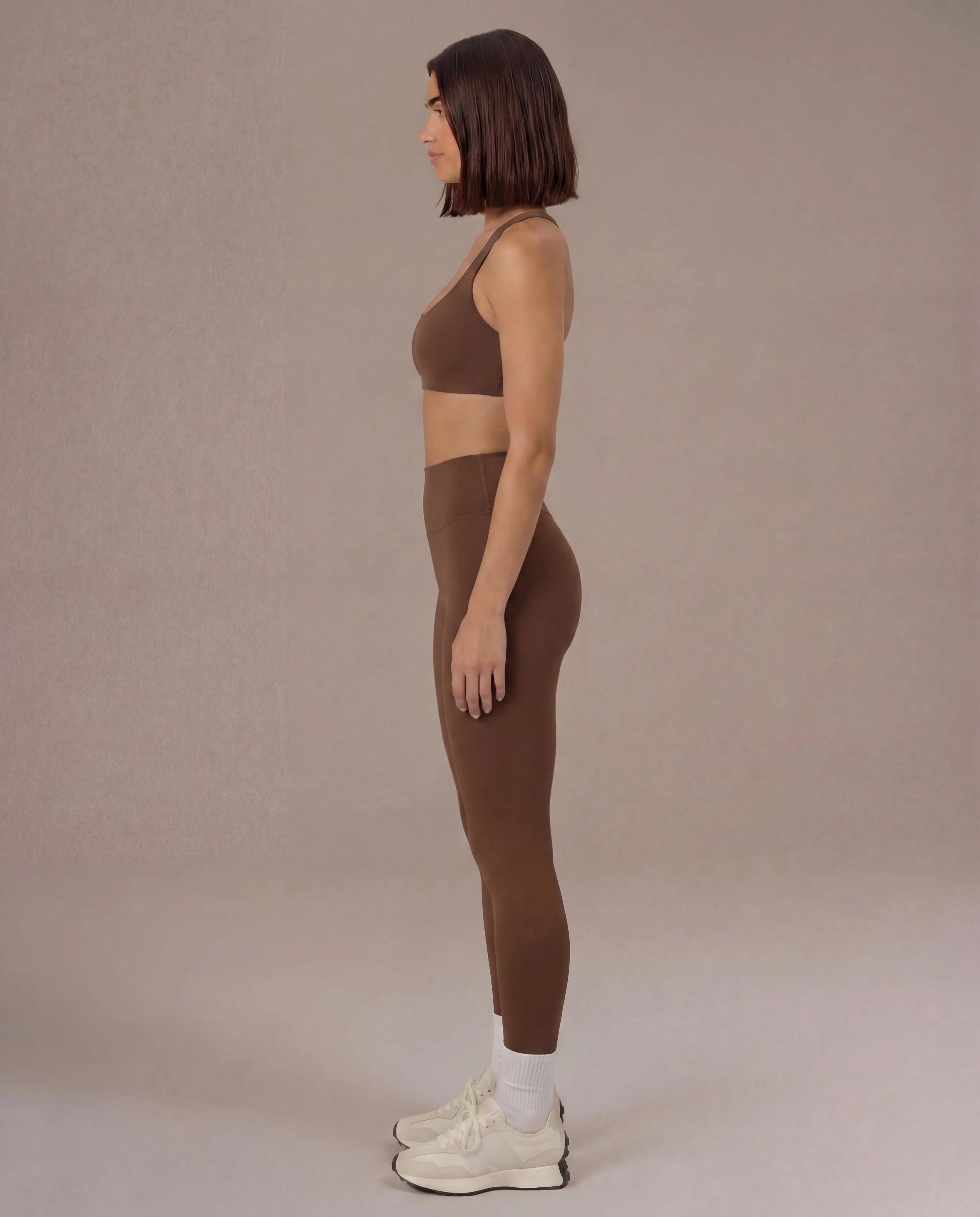 Leggings Seamless Fitness Mulher Motion Cintura Alta - castanhos 4/4