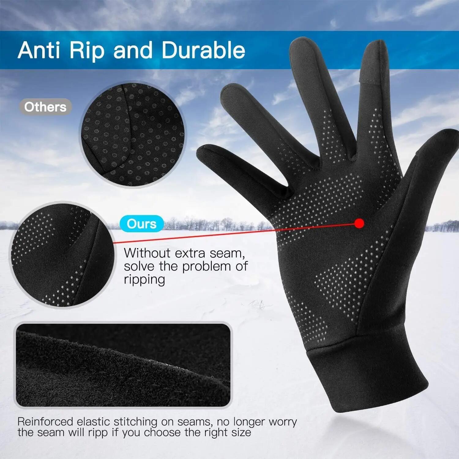 Gants d'hiver chauds et tactiles pour hommes et femmes (vélo, ski) 4/6