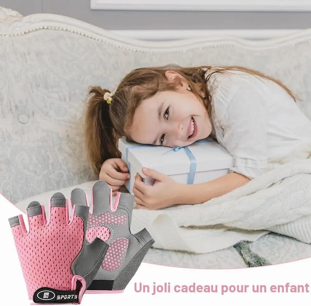 Gants de cyclisme pour enfants de 6 à 12 ans – Gants de sport antidérapants à do 4/6