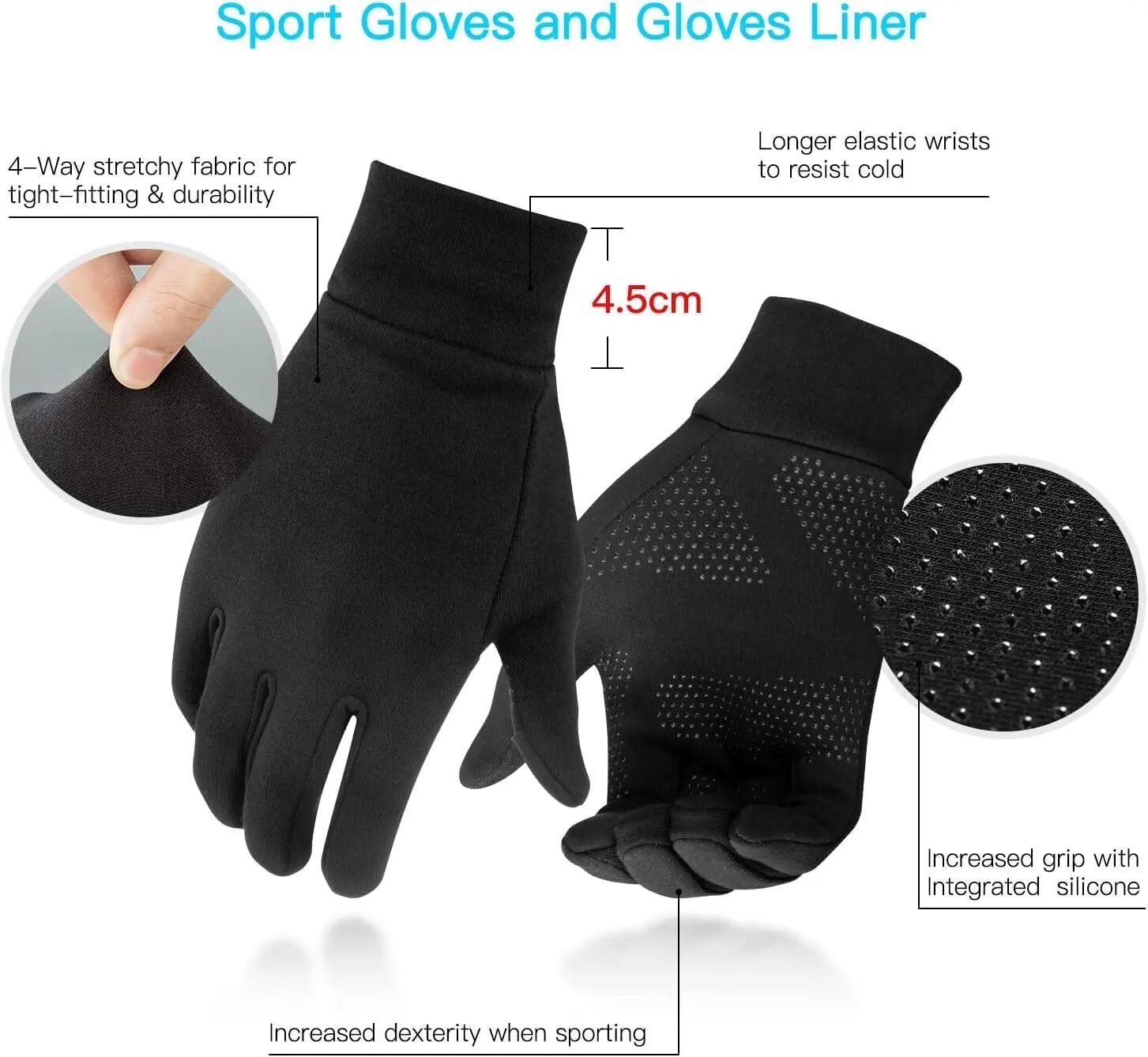 Gants d'hiver chauds et tactiles pour hommes et femmes (vélo, ski) 3/6