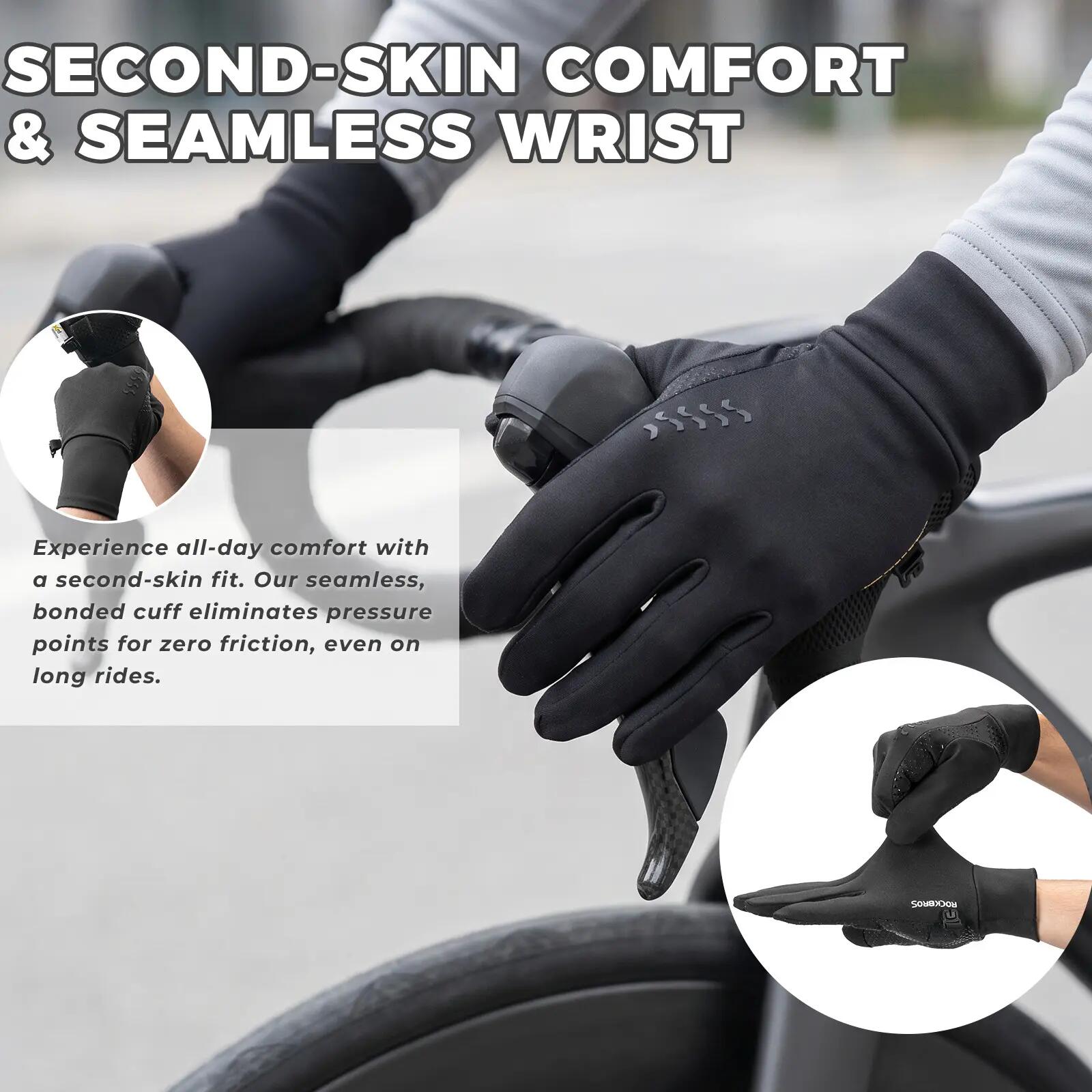 ROCKBROS Winter Fahrradhandschuhe lang 3/6