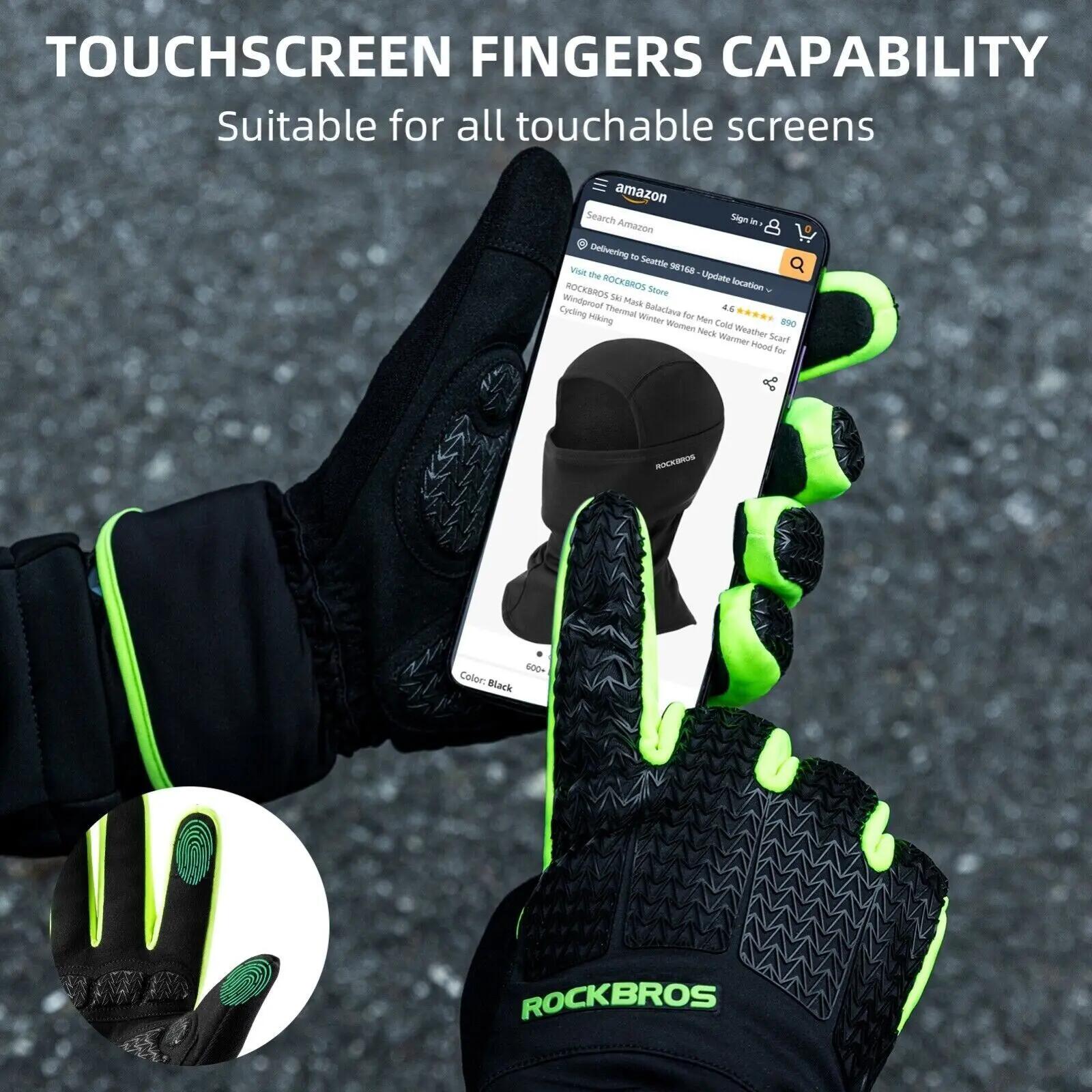 ROCKBROS Gants d'hiver chauds 4/7