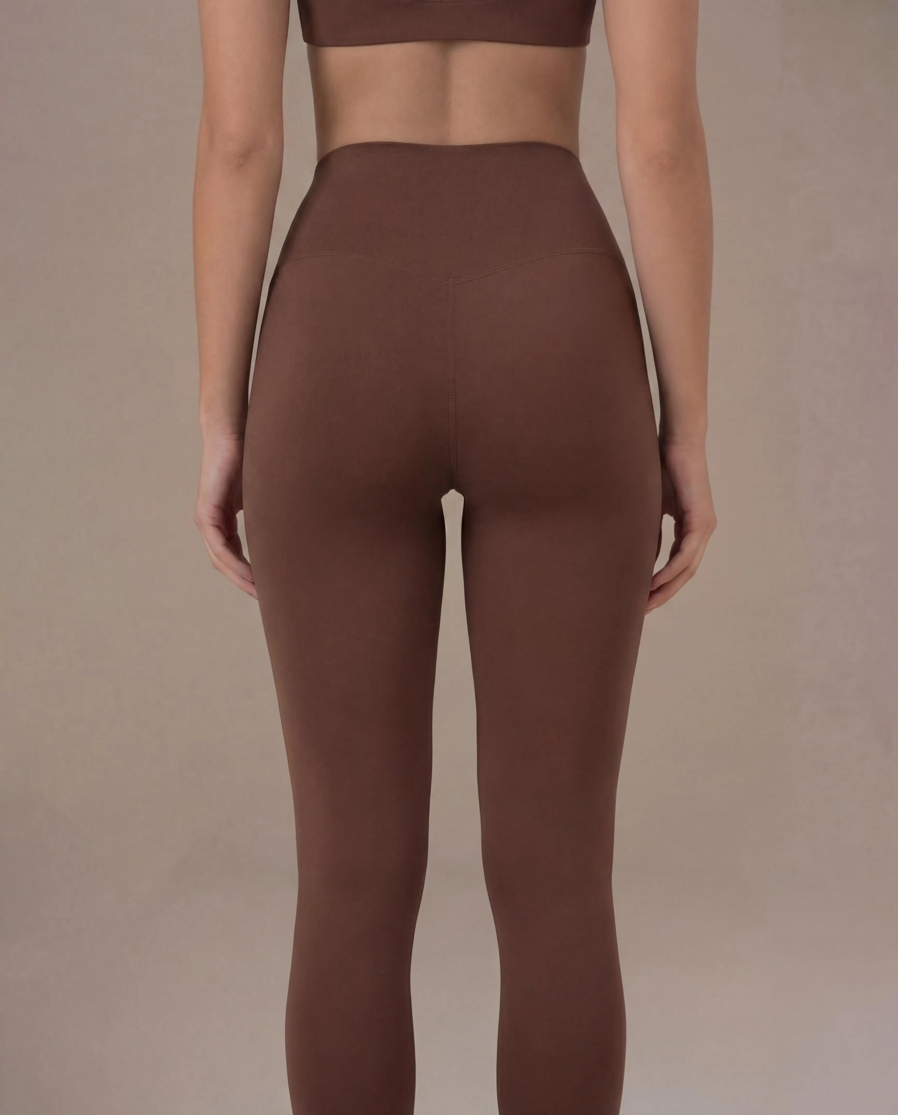 Leggings Seamless Fitness Mulher Motion Cintura Alta - castanhos 2/4