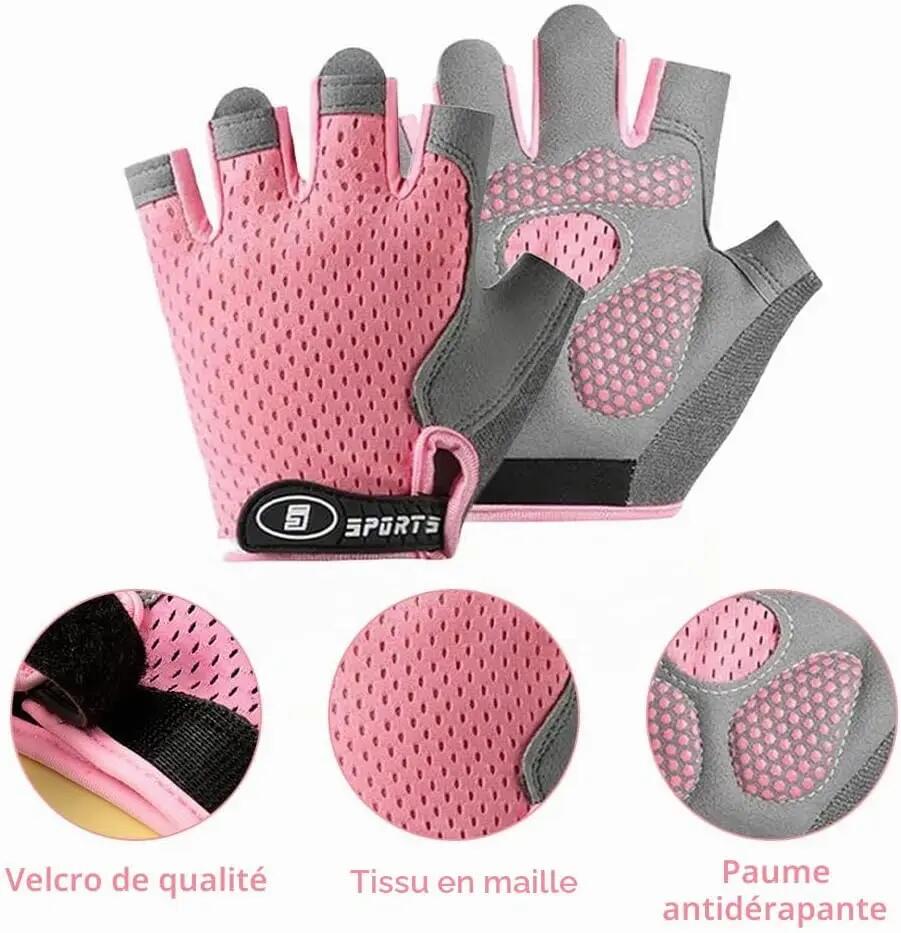 Gants de cyclisme pour enfants de 6 à 12 ans – Gants de sport antidérapants à do 2/6