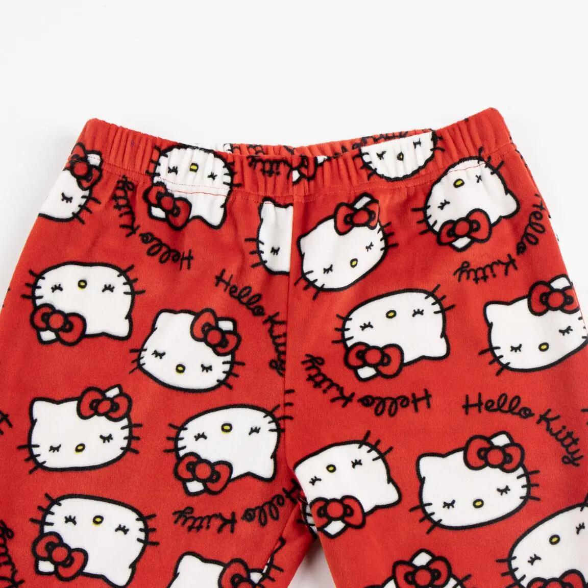 Schlafanzug Lang Kinder Hello Kitty Zweiteilig aus Polyester Hellrosa 3/3