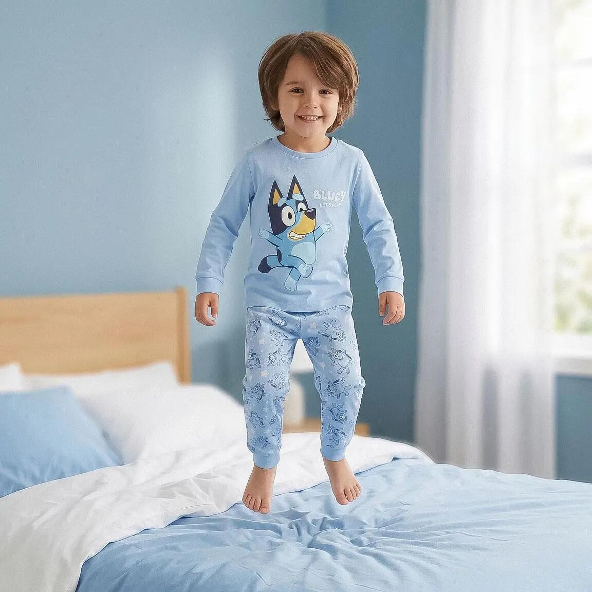 Pyjama Lang Kinder Bluey Tweedelig van Katoen en Polyester Lichtblauw 6/6
