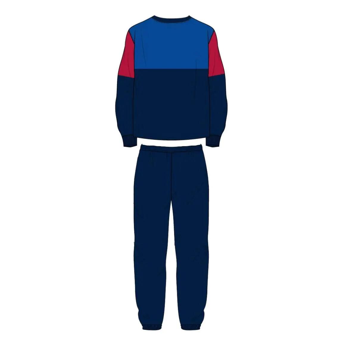 Pijama Largo Adulto FC Barcelona de Dos Piezas de Algodón y Poliéster Azul 2/2