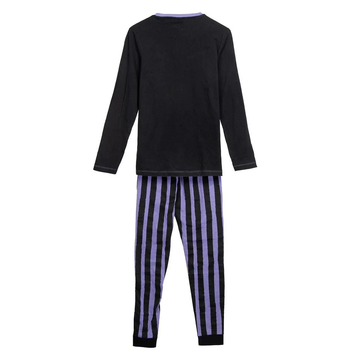 Pyjama Lang Volwassenen Nightmare Before Christmas Tweedelig van Katoen Zwart 2/2