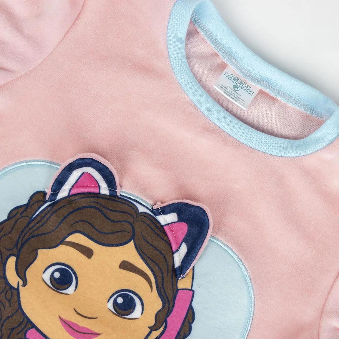 Schlafanzug Lang Kinder Gabby's Dollhouse Zweiteilig aus Polyester Rosa 3/4