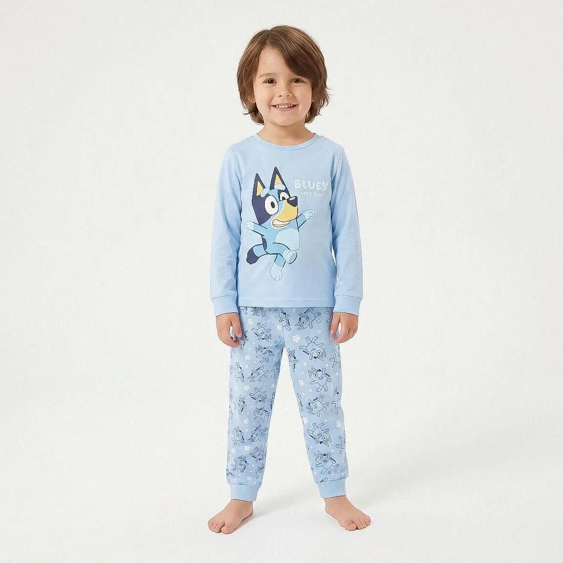 Pyjama Lang Kinder Bluey Tweedelig van Katoen en Polyester Lichtblauw 4/6