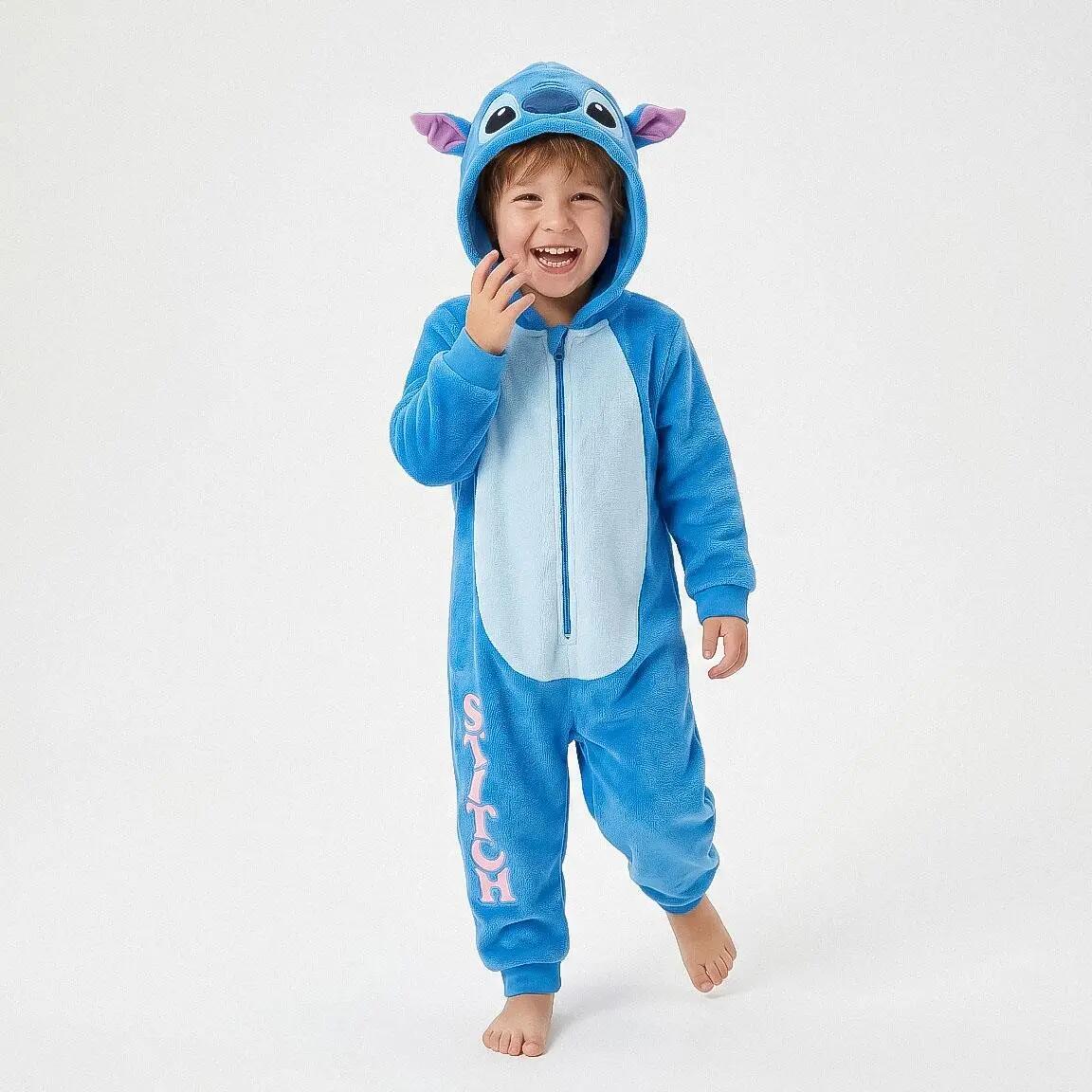 Pyjama Lang Kinder Stitch Tweedelig van Polyester Blauw 4/6