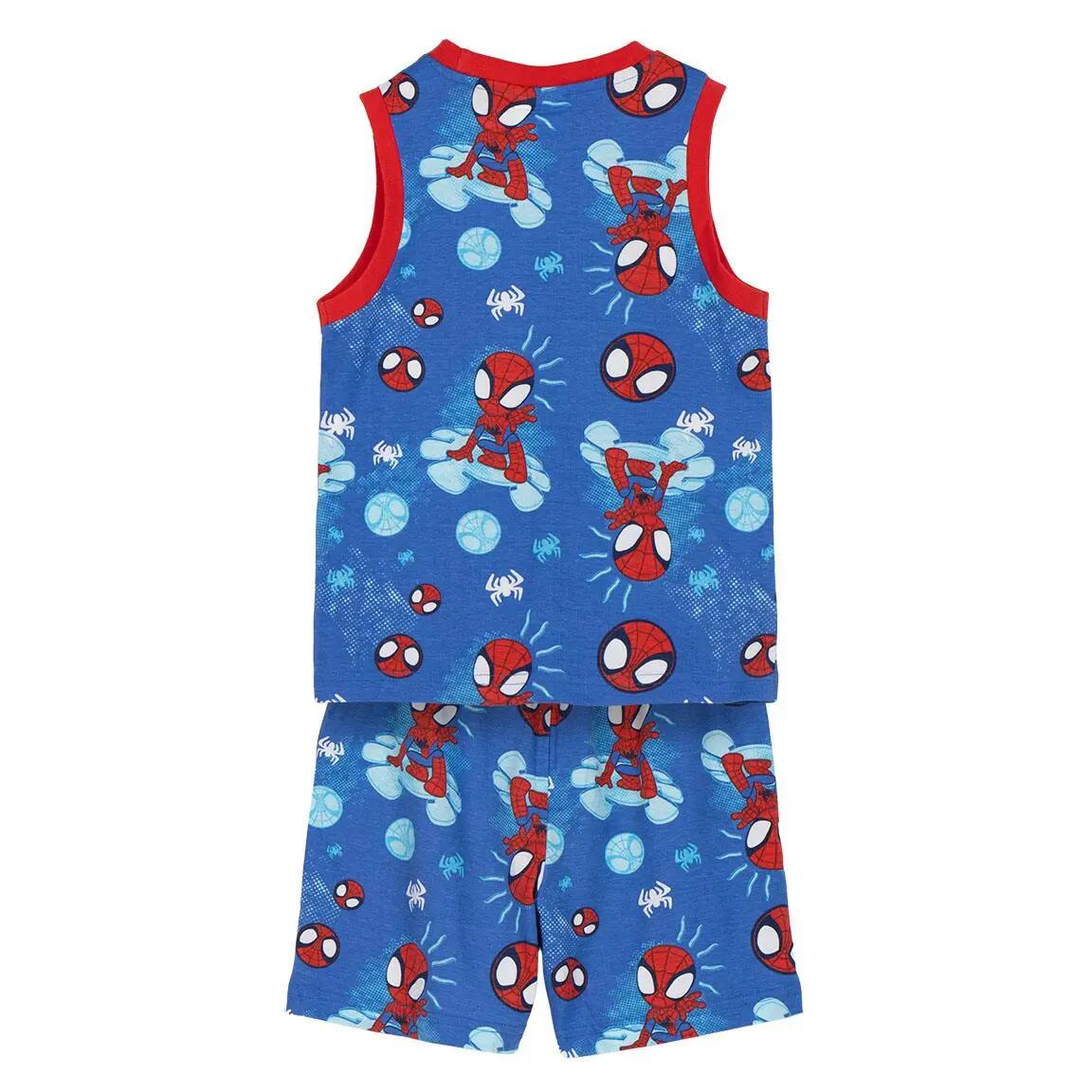 Pyjama Court Enfant Spidey Deux Pièces en Coton Bleu 2/5