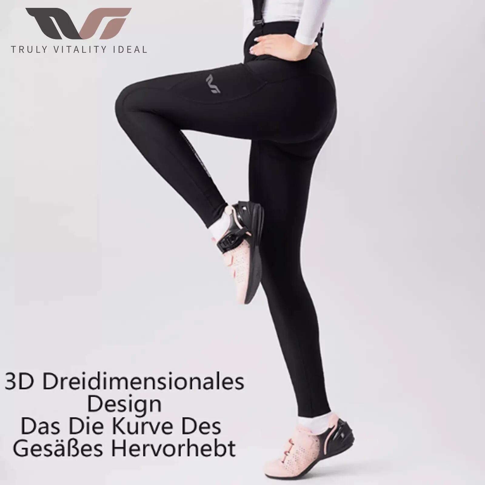 TVI Damen Lange Fahrradhose mit Polster 5/7