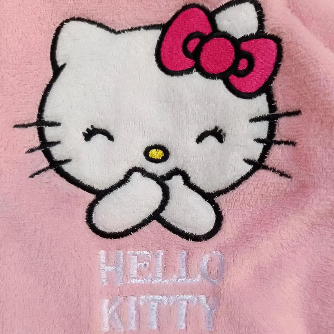 Schlafanzug Lang Kinder Hello Kitty Zweiteilig aus Polyester Hellrosa 3/6