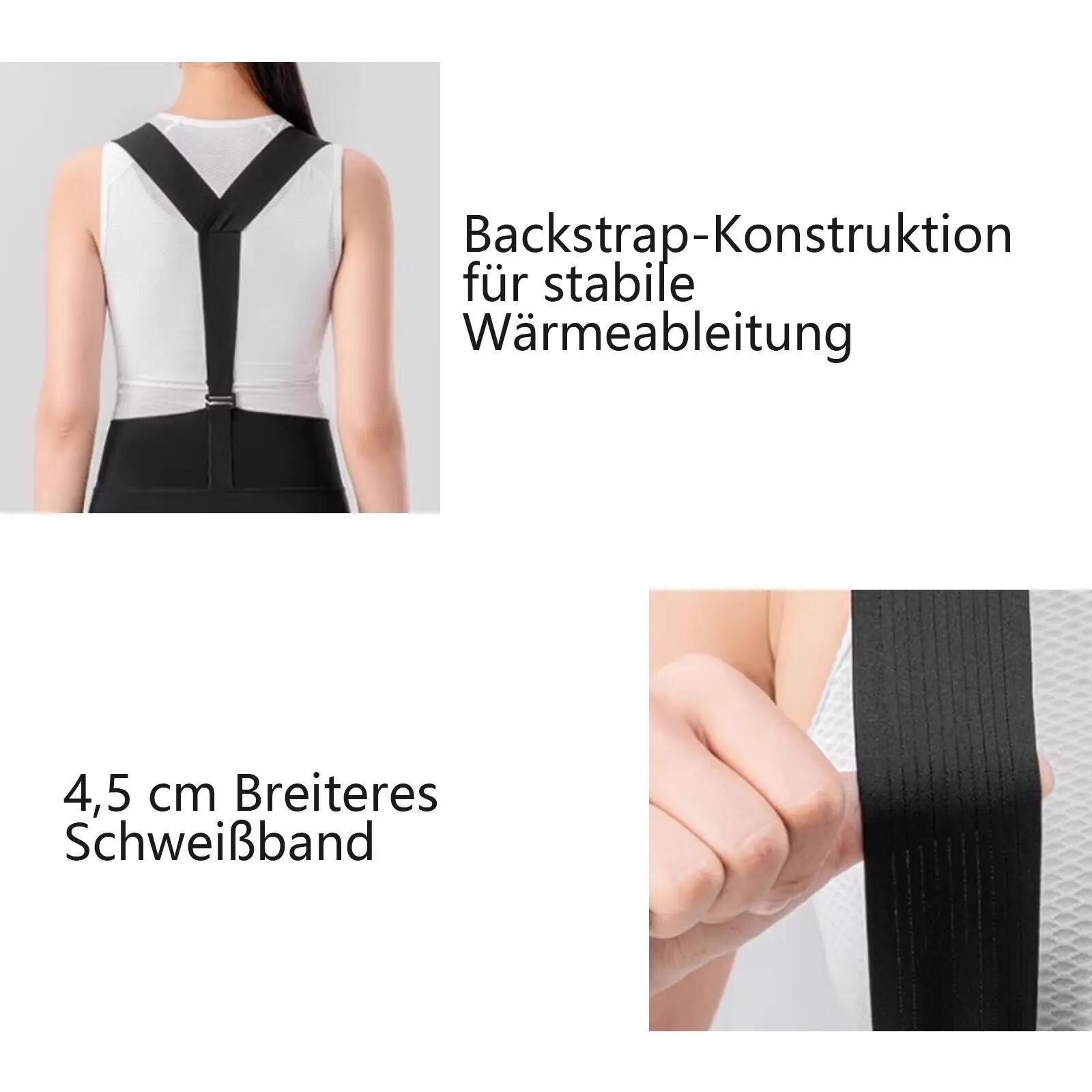 TVI Damen Lange Fahrradhose mit Polster 3/7