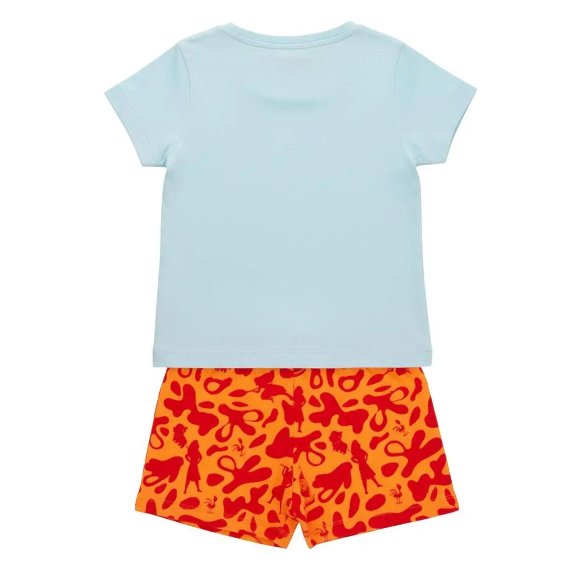 Pyjama Kort Kinder Moana Tweedelig van Katoen Turkoois 2/6