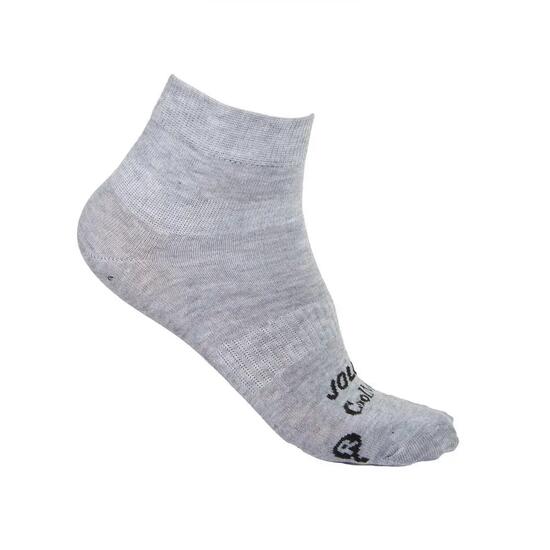 Joluvi Lot de 2 paires de chaussettes basses Coolmax - Gris