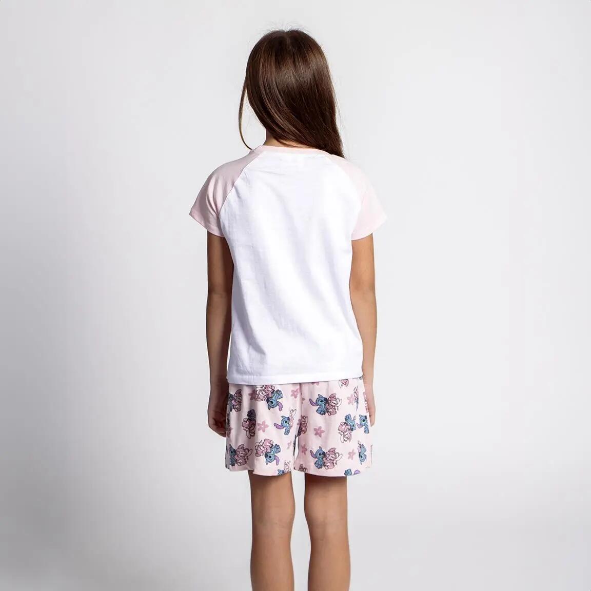 Pyjama Kort Kinder Stitch Tweedelig van Katoen Roze 6/6