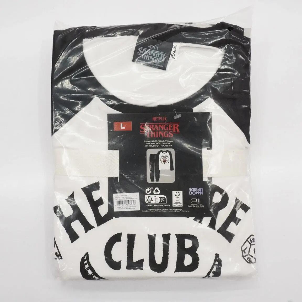 Pyjama Long Adulte Stranger Things Deux Pièces en Coton et Polyester Noir 6/6