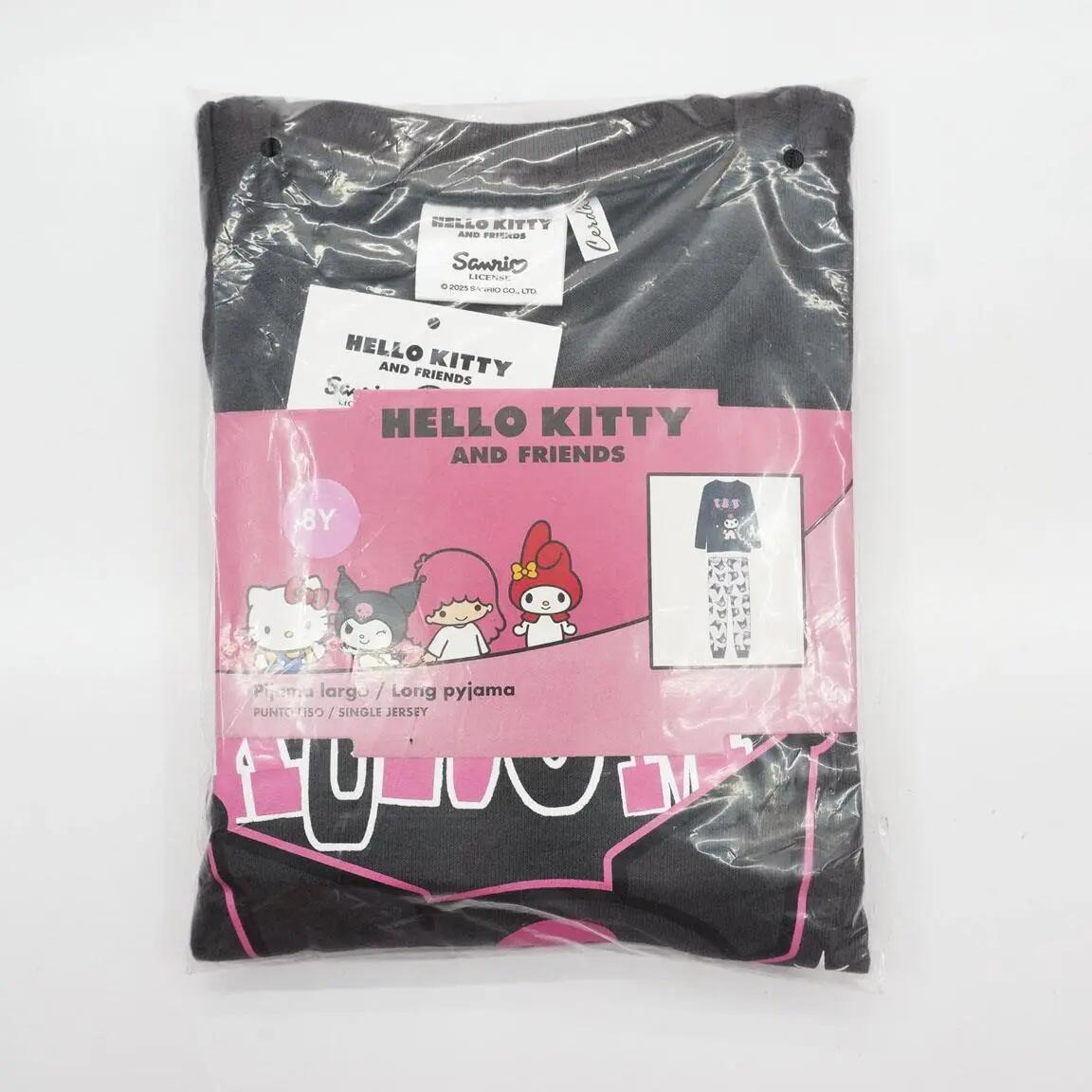 Pyjama Long Enfant Hello Kitty Deux Pièces en Coton et Polyester Gris 6/6