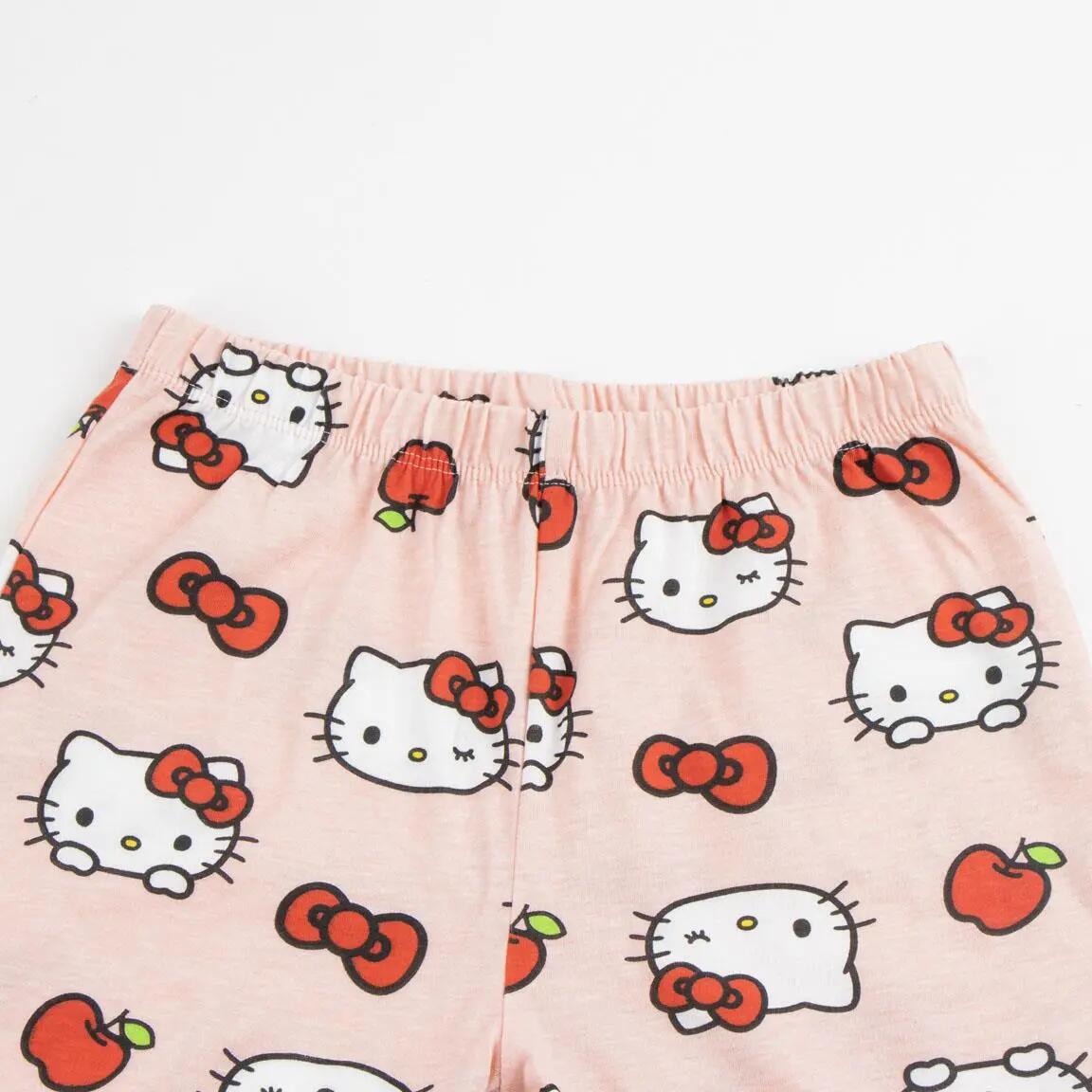 Pyjama Long Enfant Hello Kitty Deux Pièces en Coton et Polyester Rouge 4/4