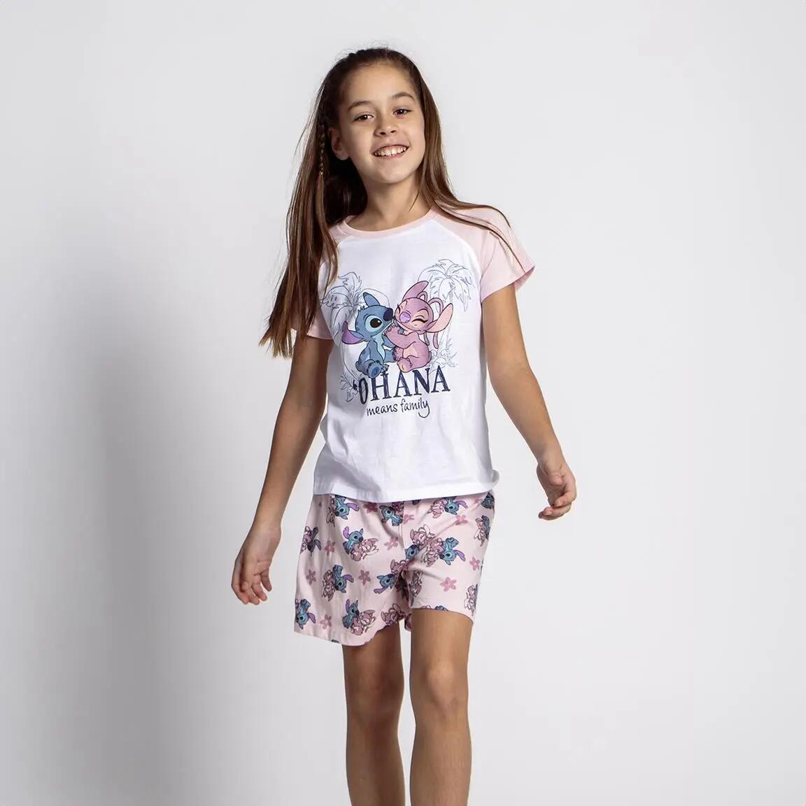 Pyjama Kort Kinder Stitch Tweedelig van Katoen Roze 5/6