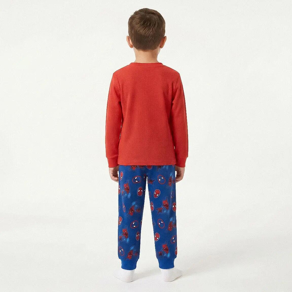Pyjama Long Enfant Spiderman Deux Pièces en Coton et Polyester Rouge 5/6