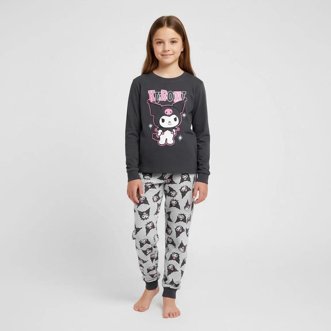 Pyjama Long Enfant Hello Kitty Deux Pièces en Coton et Polyester Gris 4/6