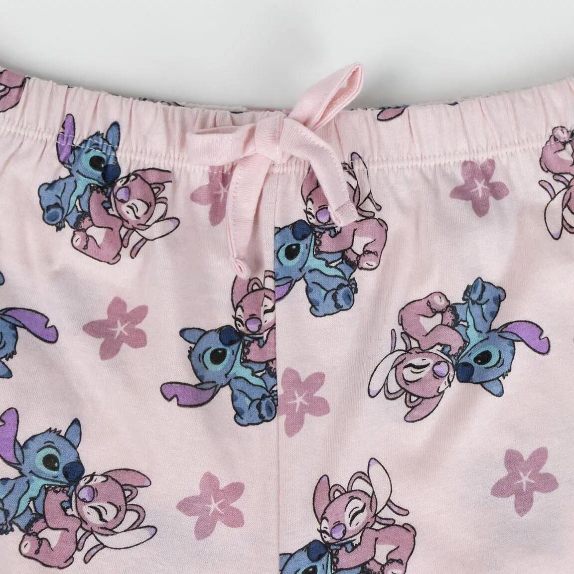 Pyjama Kort Kinder Stitch Tweedelig van Katoen Roze 3/6