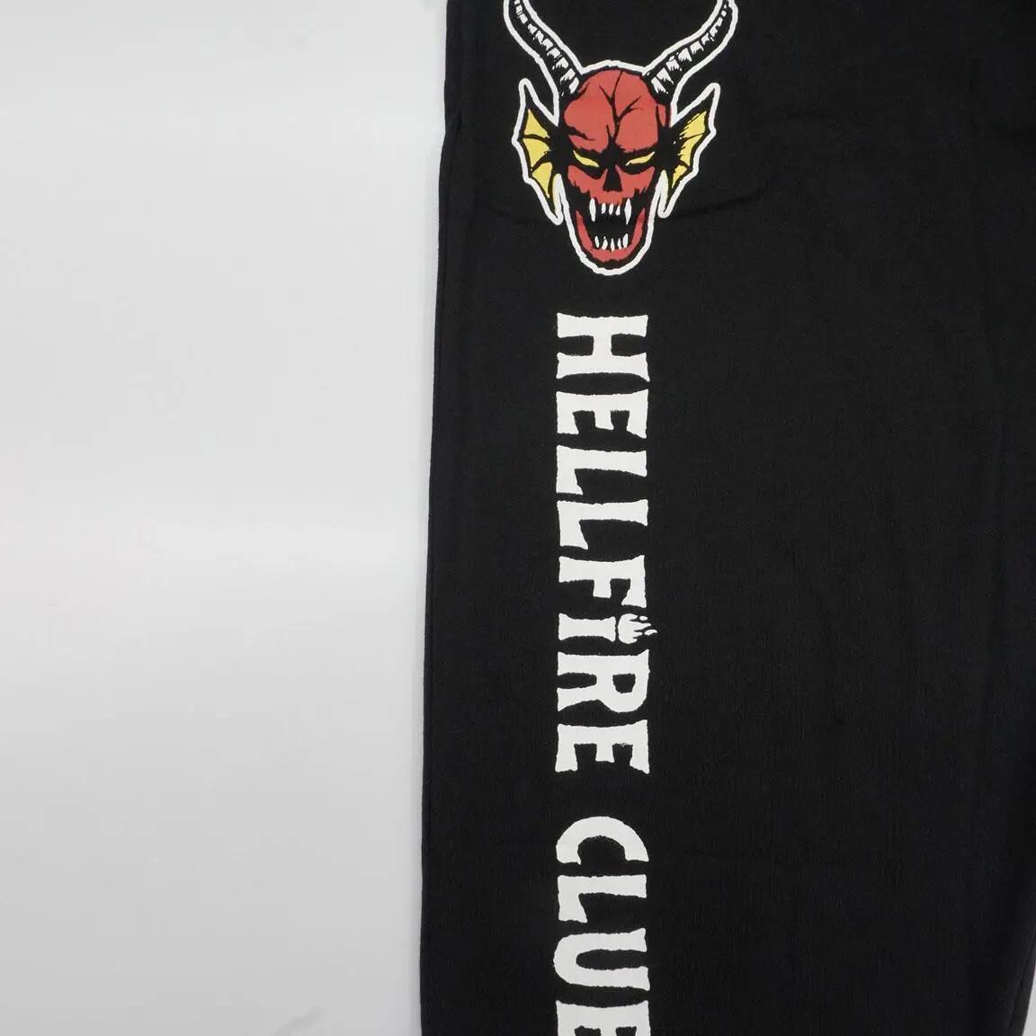 Pyjama Long Adulte Stranger Things Deux Pièces en Coton et Polyester Noir 3/6