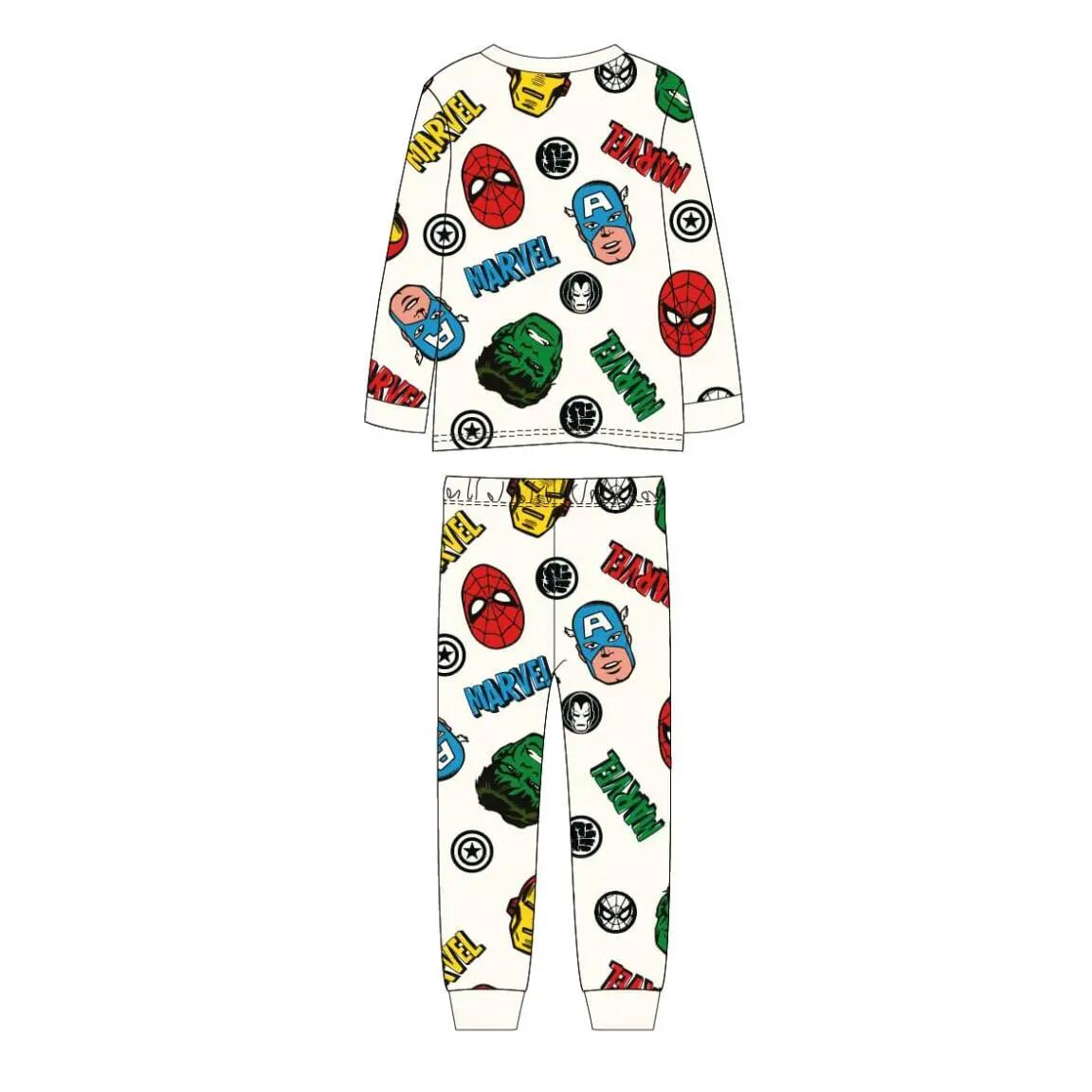 Pyjama Long Enfant Marvel Deux Pièces en Polyester Beige 2/6