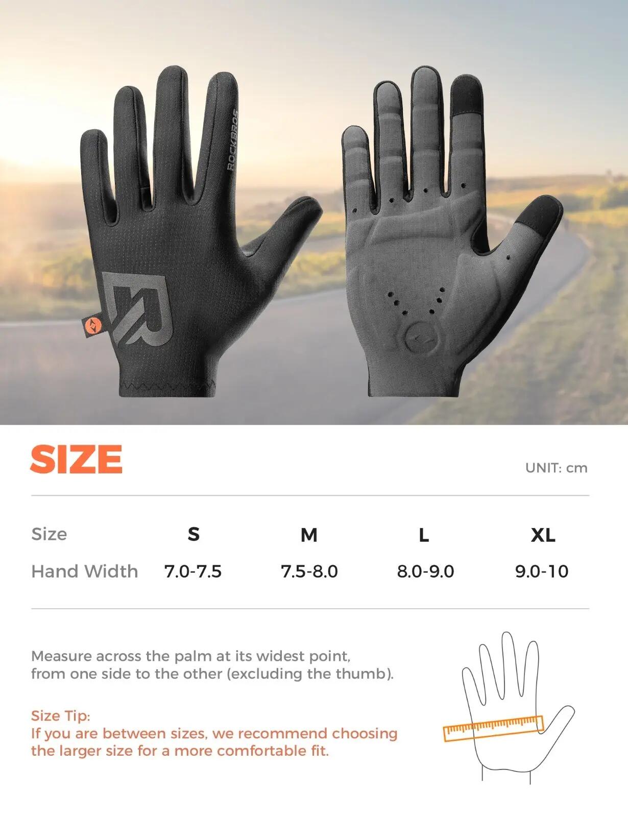 ROCKBROS Gants de vélo longs 7/8