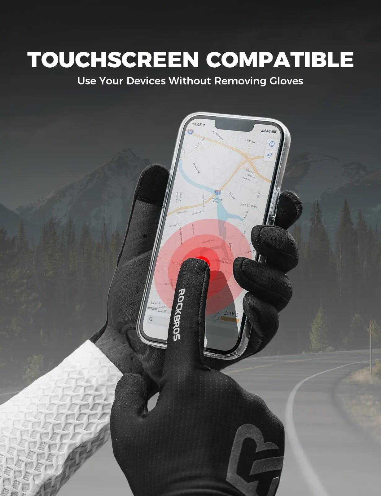 ROCKBROS Gants de vélo longs 3/8
