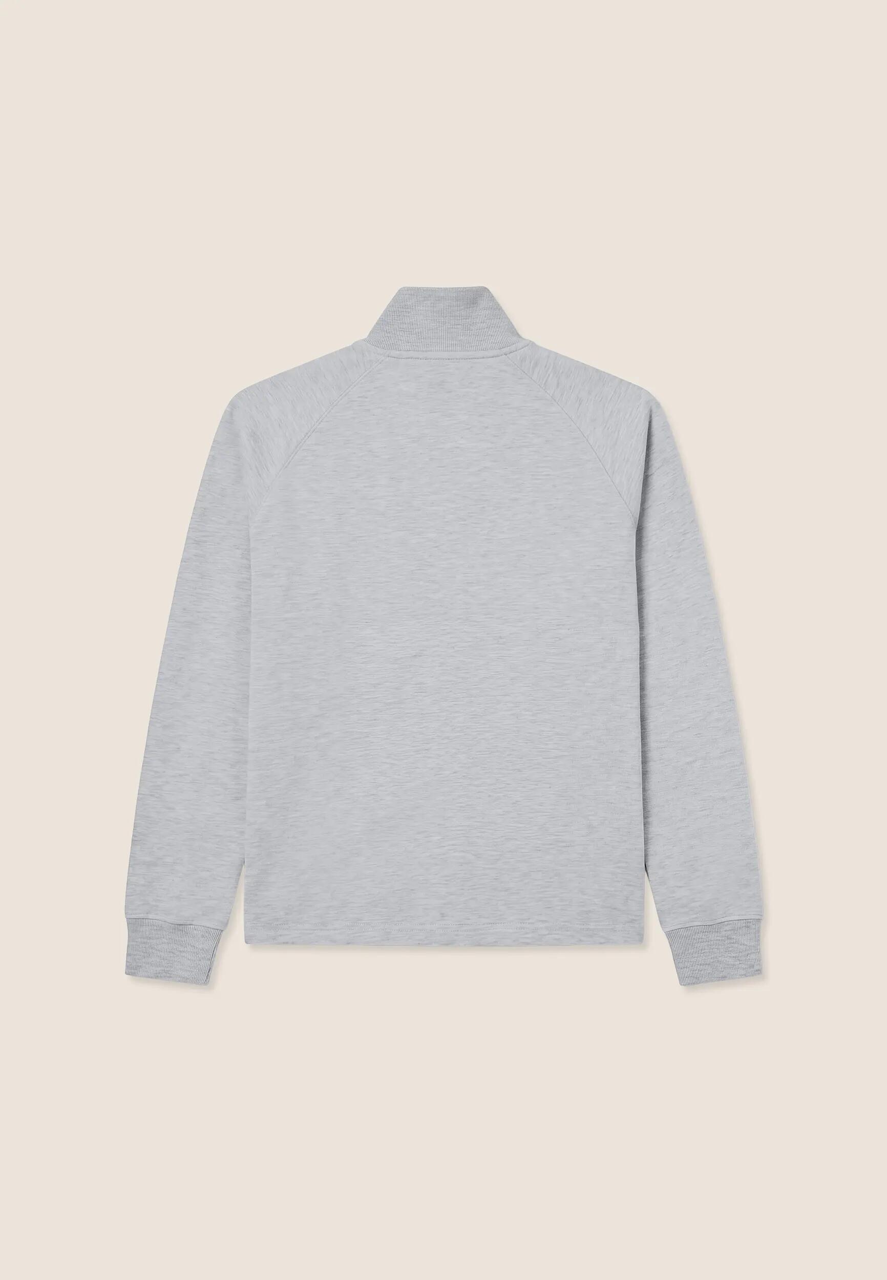 Sweat-shirt coupe carrée et courte pour femmes, à fermeture zippée intégrale, à 2/3