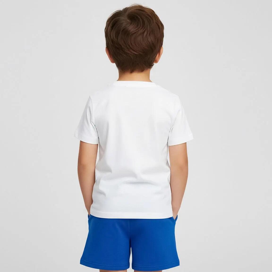 Pyjama Court Enfant Sonic Deux Pièces en Coton Blanc 6/6