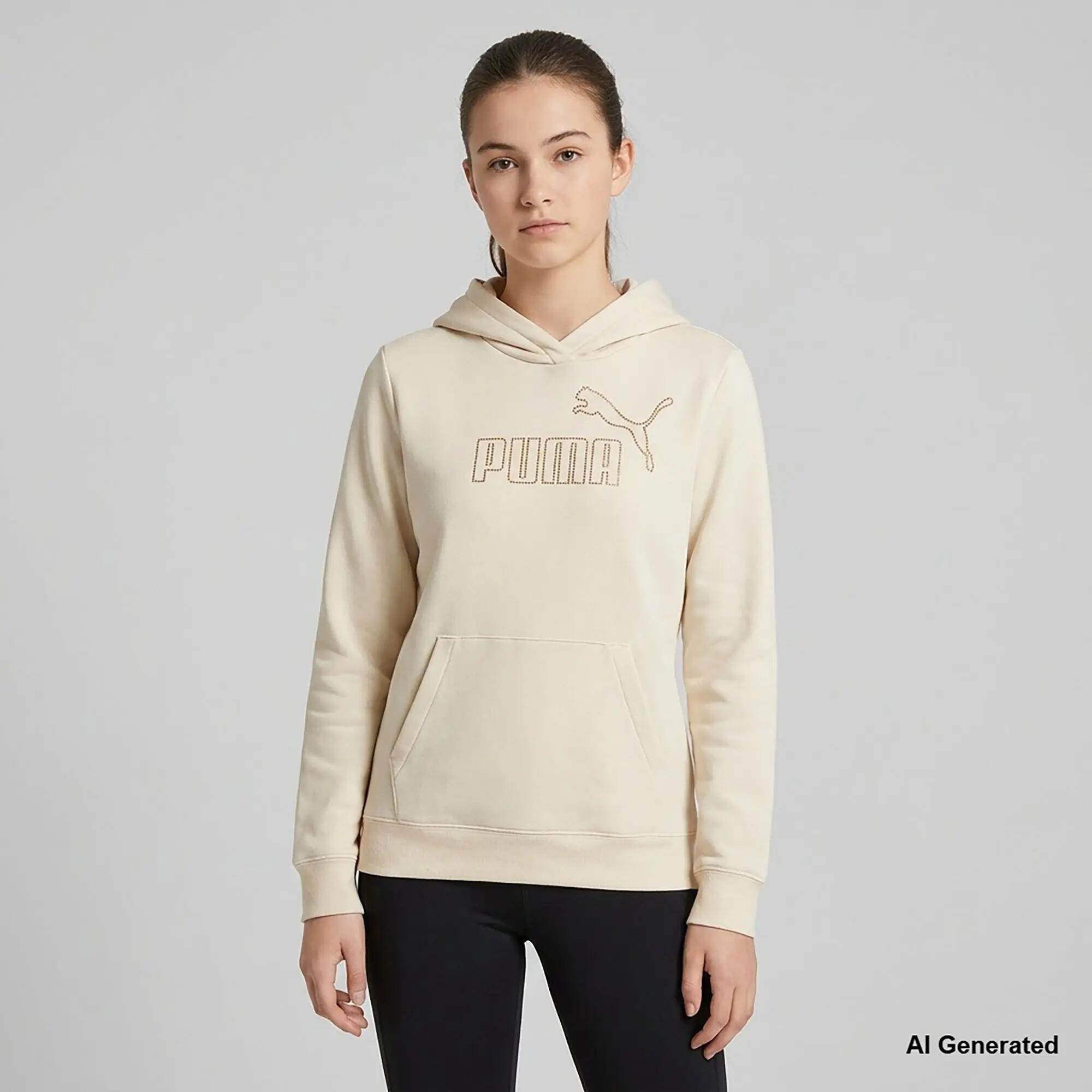 Sweatshirt Puma Ess Rhinestone Hoodie Fl G Enfant 2/4