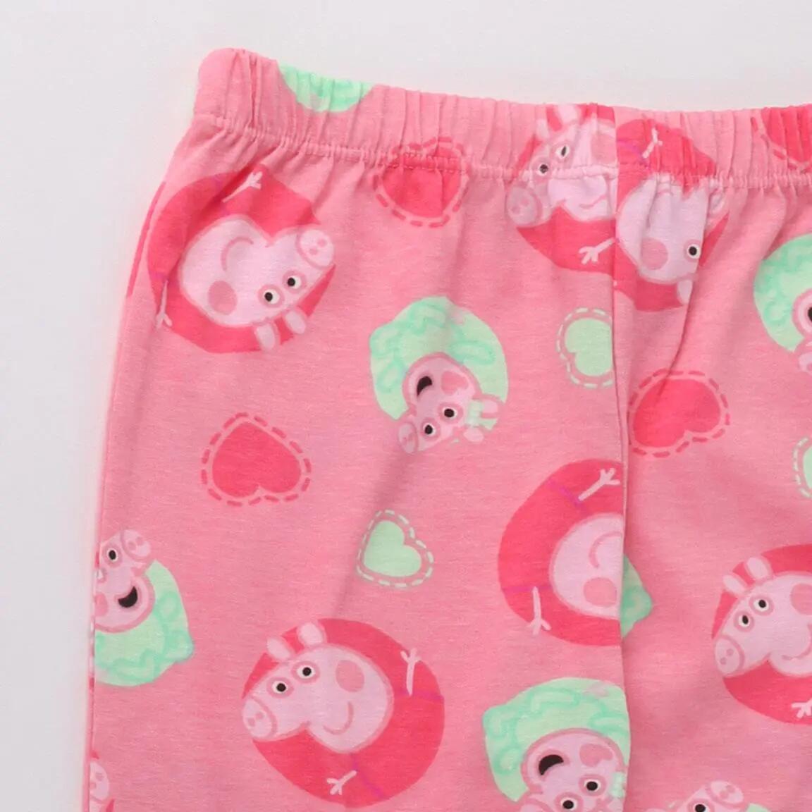 Pyjama Long Enfant Peppa Pig Deux Pièces en Coton et Polyester Rose 4/4