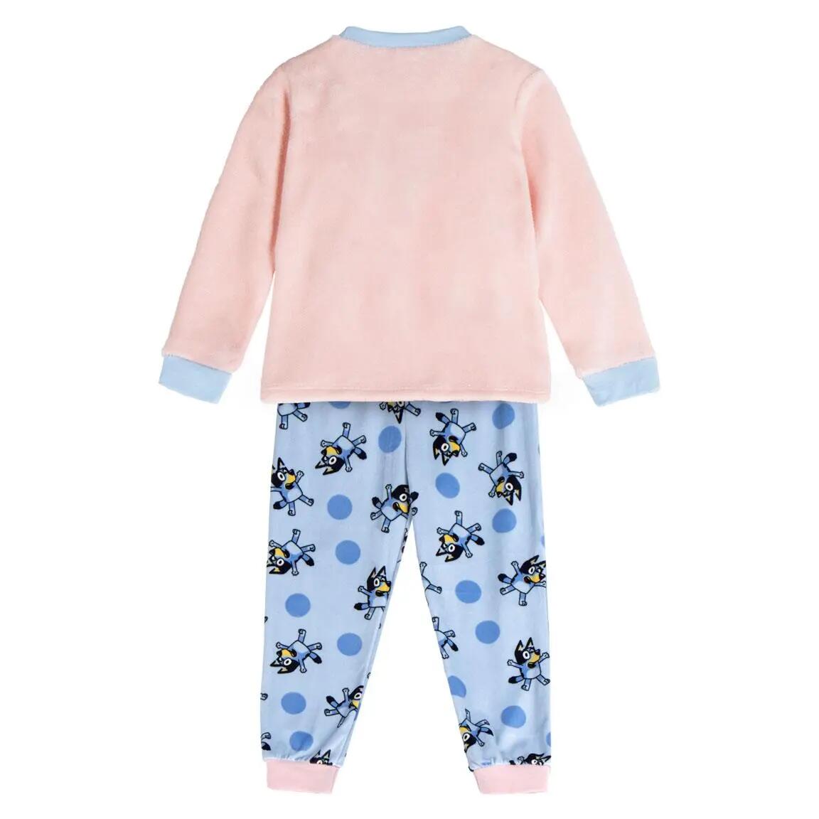 Pijama Comprido Infantil Bluey de Duas Peças de Poliéster Azul Claro 2/3